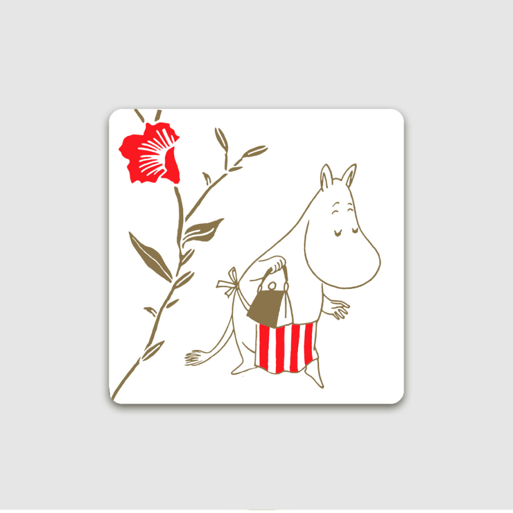 Moomin Tea Moment Glass Coaster 4-pack - Opto Design - The Official Moomin Shop