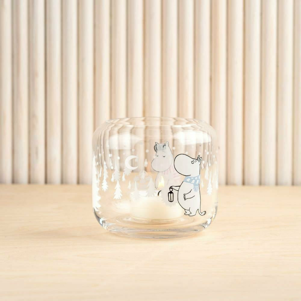 Moomin Winter Snow Candle Holder 8cm - The Official Moomin Shop