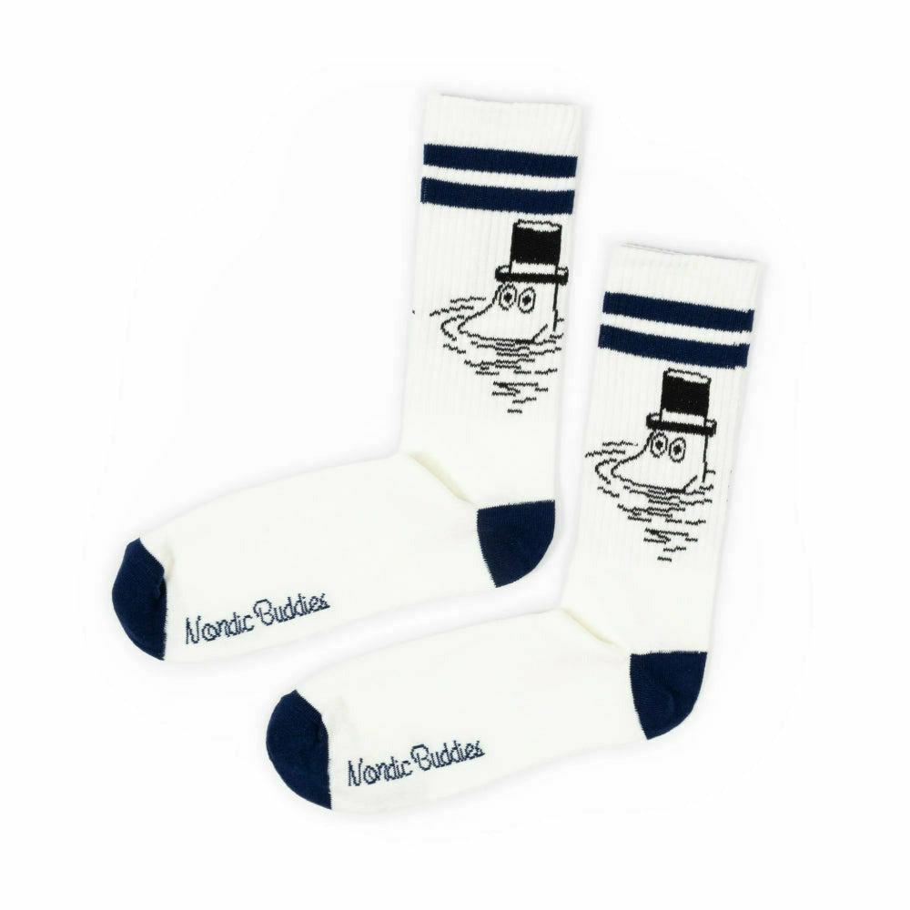 Moominpappa Retro Socks White 40-45 - Nordicbuddies - The Official Moomin Shop