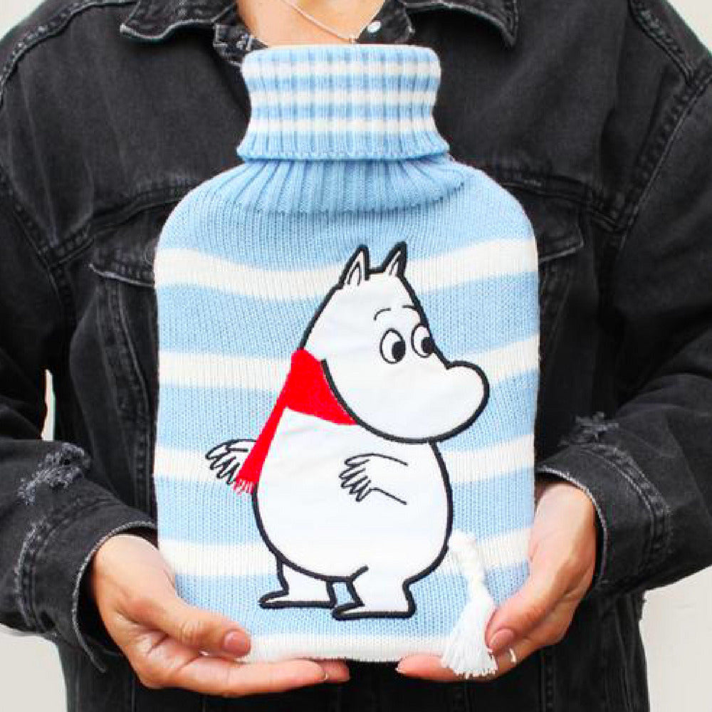 Moomintroll Striped Hot Water Bottle - House of Disaster - The Official Moomin Shop
