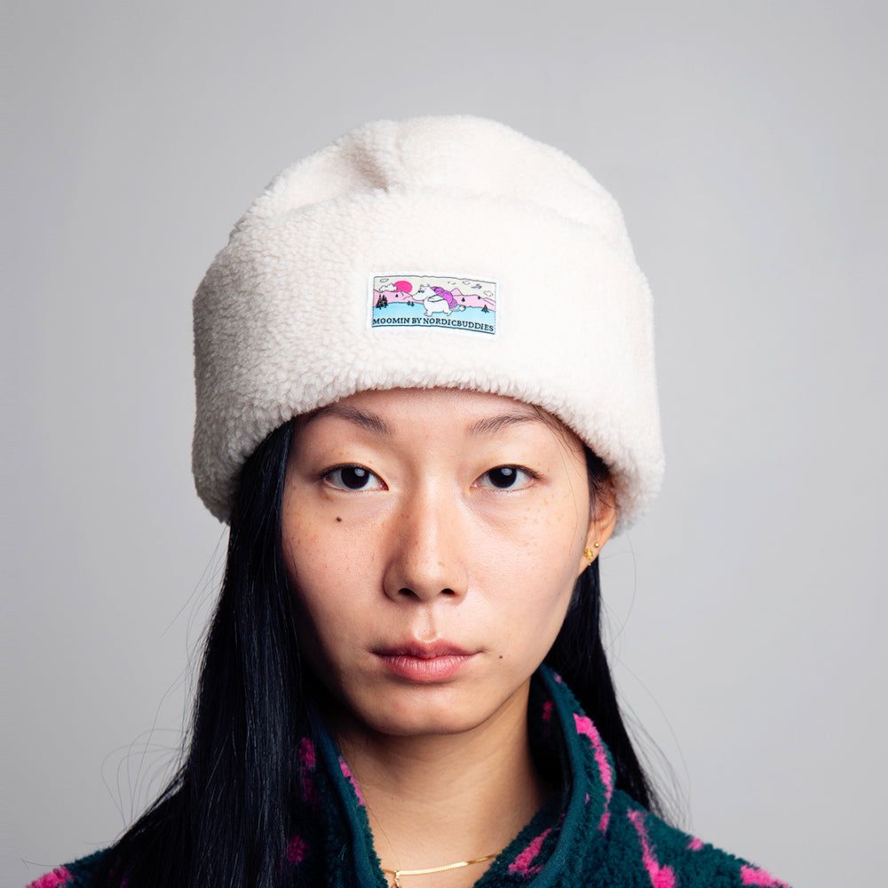 Moomintroll Fargo Fisherhat Beanie Offwhite - Nordicbuddies - The Official Moomin Shop