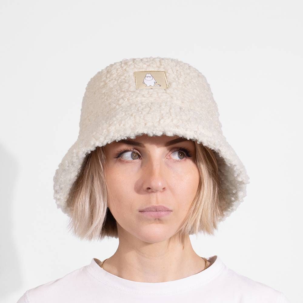 Moomintroll Fluffy Bucket Hat Adults Beige - Nordicbuddies - The Official Moomin Shop