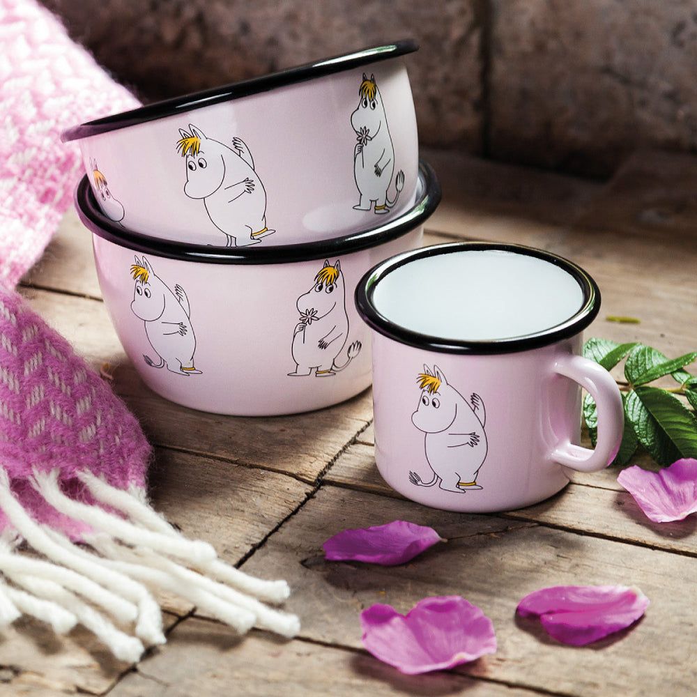 Snorkmaiden Enamel Bowl 6 dl Pink - Muurla - The Official Moomin Shop