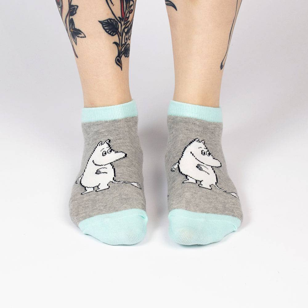 Moomintroll Ankle Socks Grey 36-42 - Nordicbuddies - The Official Moomin Shop