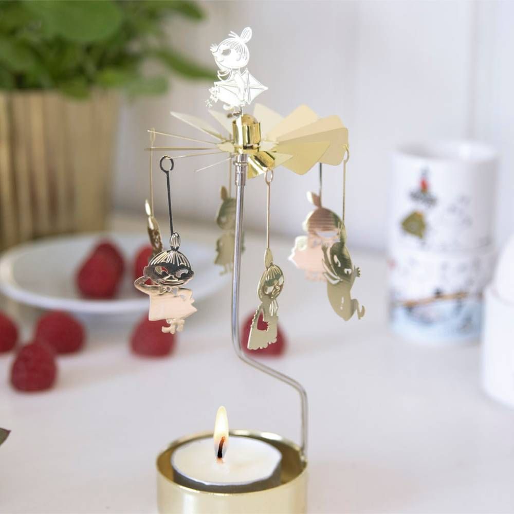 Little My Rotary Candle Holder Gold - The Official Moomin Shop