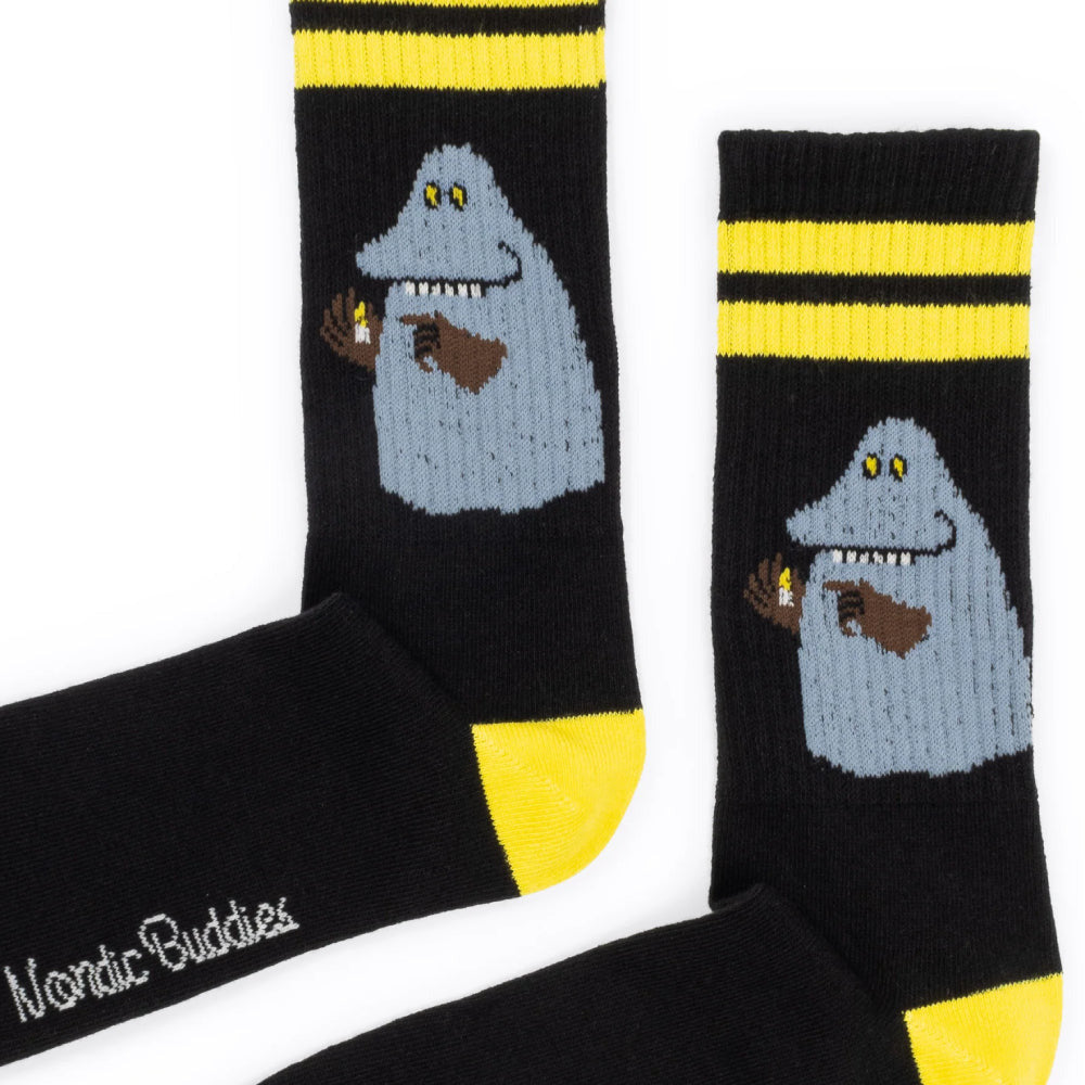The Groke Retro Socks Black 40-45 - Nordicbuddies - The Official Moomin Shop