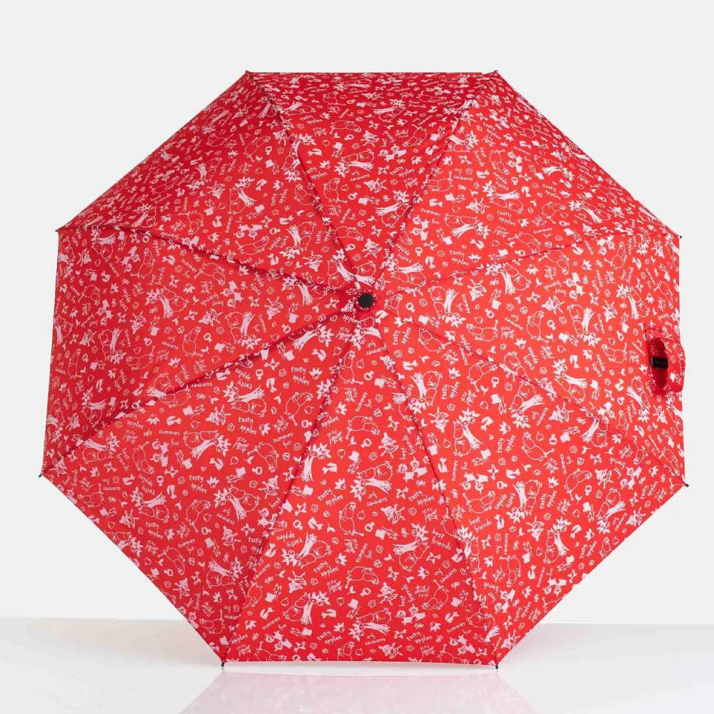 Moomin In The Garden Manual Umbrella Red - Lasessor - The Official Moomin Shop