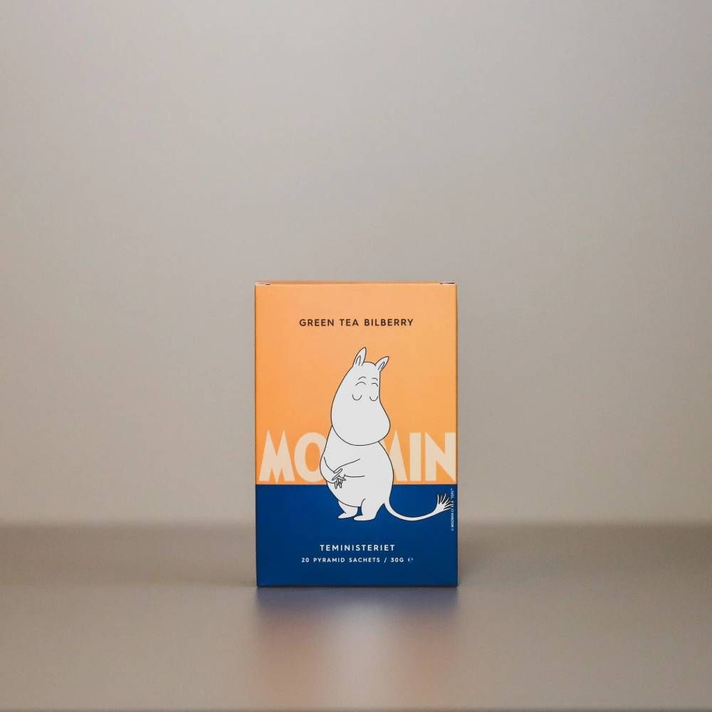 Moomintroll Bilberry Green Tea Pyramid - Teministeriet - The Official Moomin Shop