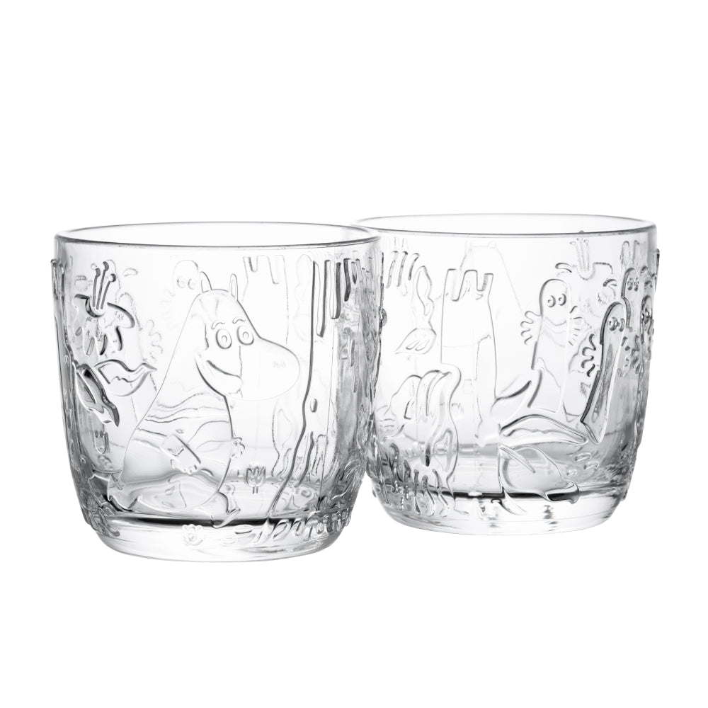 Moomin Clear Glass Tumblers 2-pack 28cl - Moomin Arabia - The Official Moomin Shop