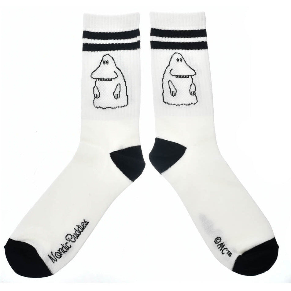 The Groke Retro Socks White 40-45 - Nordicbuddies - The Official Moomin Shop