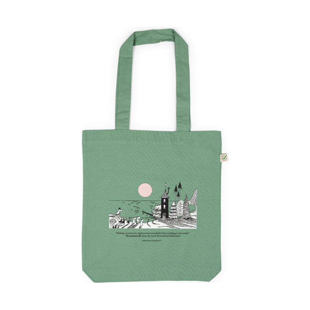 Moomin Night Tote Bag Green - Nordicbuddies - The Official Moomin Shop