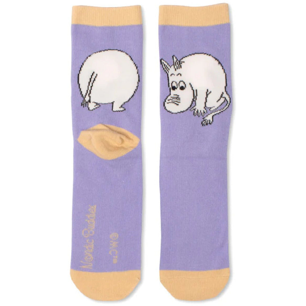 Moomintroll Butt Socks 36-42 Lilac - The Official Moomin Shop