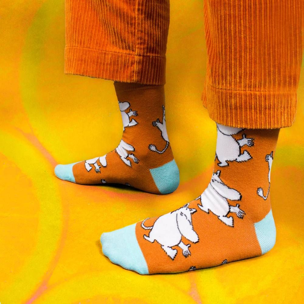 Moomintroll Happiness Socks 36-42 Brown - The Official Moomin Shop
