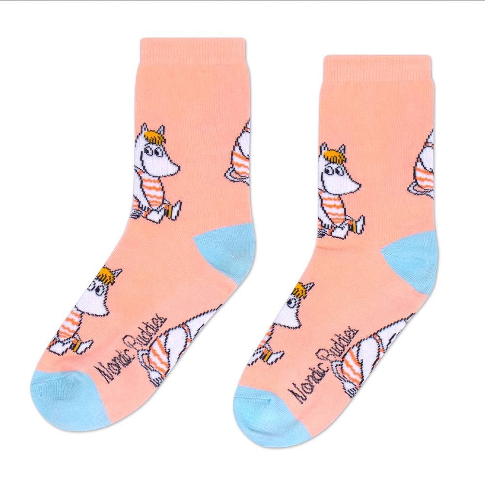 Snorkmaiden Summer Socks Peach 36-42 - Nordicbuddies - The Official Moomin Shop