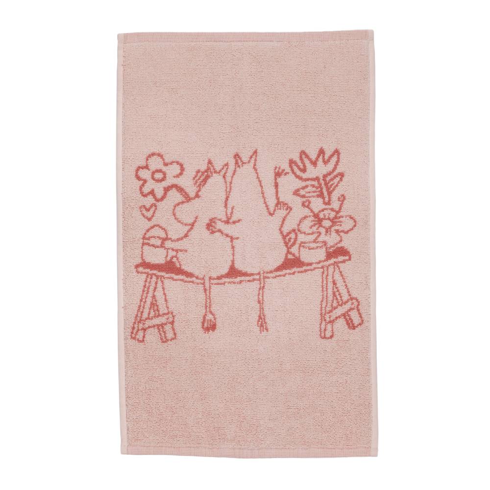 Moomin Love Hand Towel 30x50cm Pink - Moomin Arabia - The Official Moomin Shop