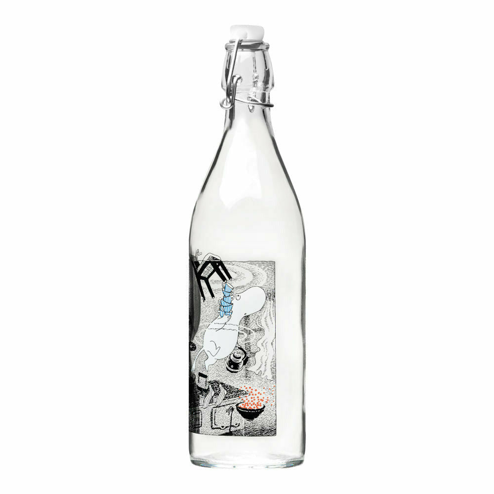 Moomin Summer Dive Glass Bottle 1L - Muurla - The Official Moomin Shop