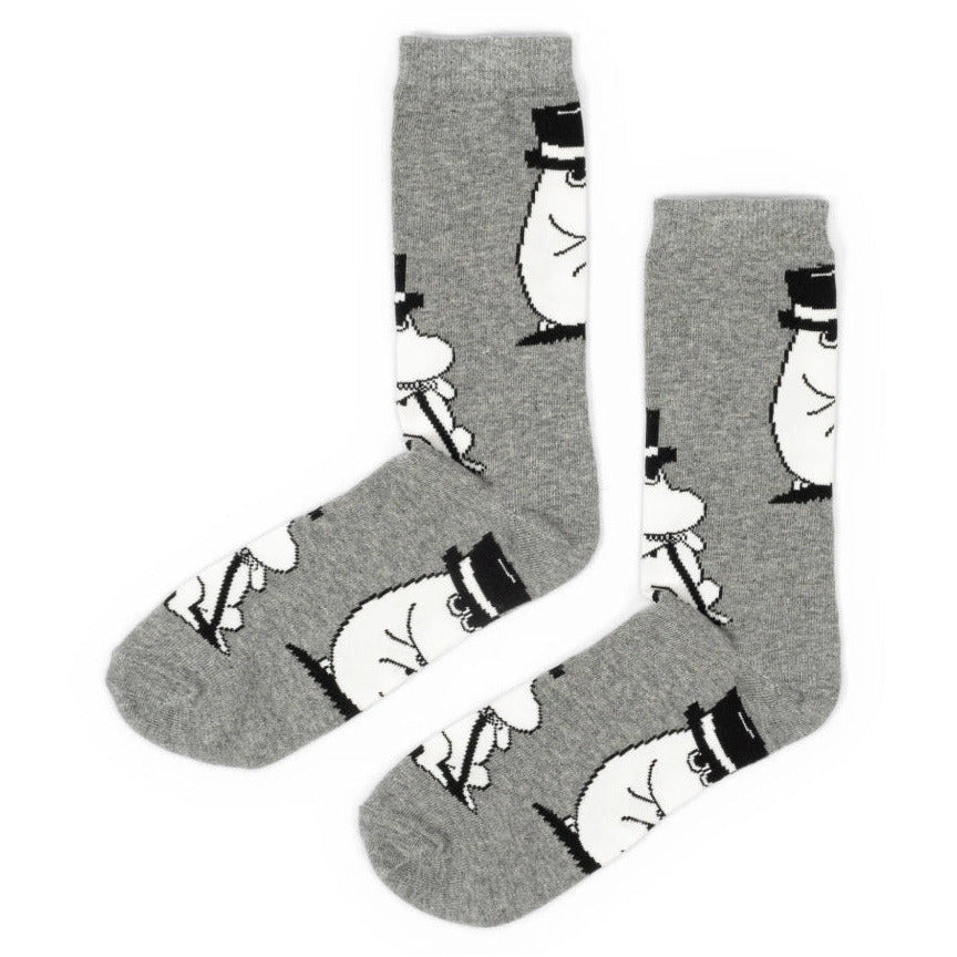 Moominpappa Thinking Socks Grey - Nordicbuddies - The Official Moomin Shop