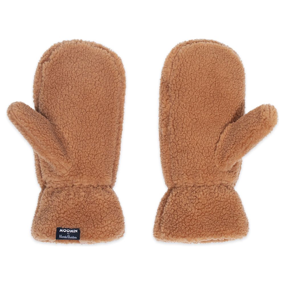 Sniff Fleece Mittens Brown - Nordicbuddies - The Official Moomin Shop