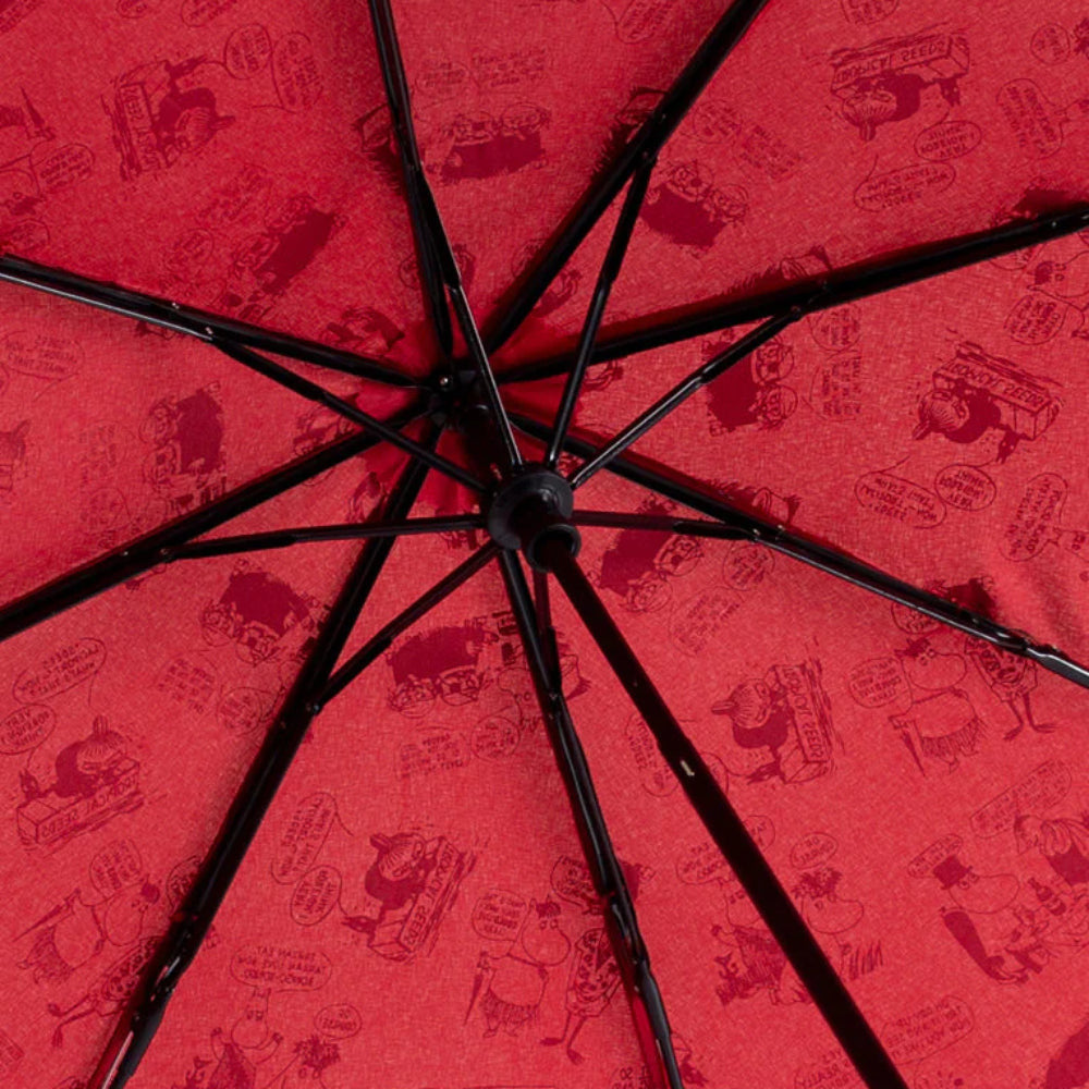 Moomin In The Garden Manual Umbrella Red - Lasessor - The Official Moomin Shop