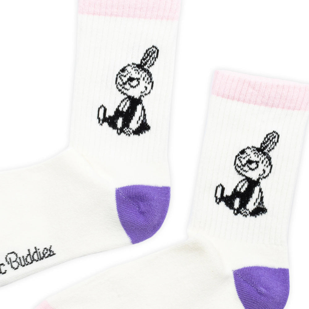 Little My Retro Socks White/Pink - Nordicbuddies - The Official Moomin Shop