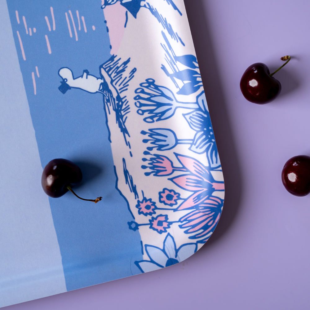 Moomin Sunset Tray 43x22cm Blue - The Official Moomin Shop