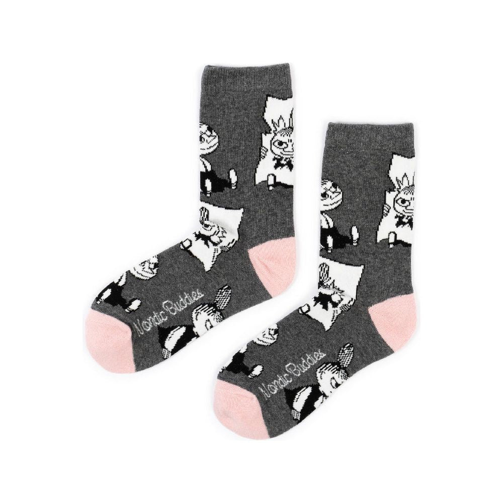 Little My Socks Grey / Pink - Nordicbuddies - The Official Moomin Shop