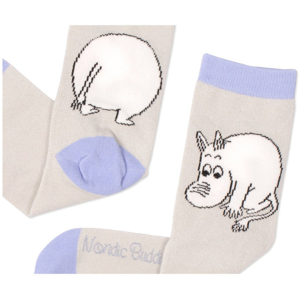Moomintroll Butt Socks Grey - Nordicbuddies - The Official Moomin Shop