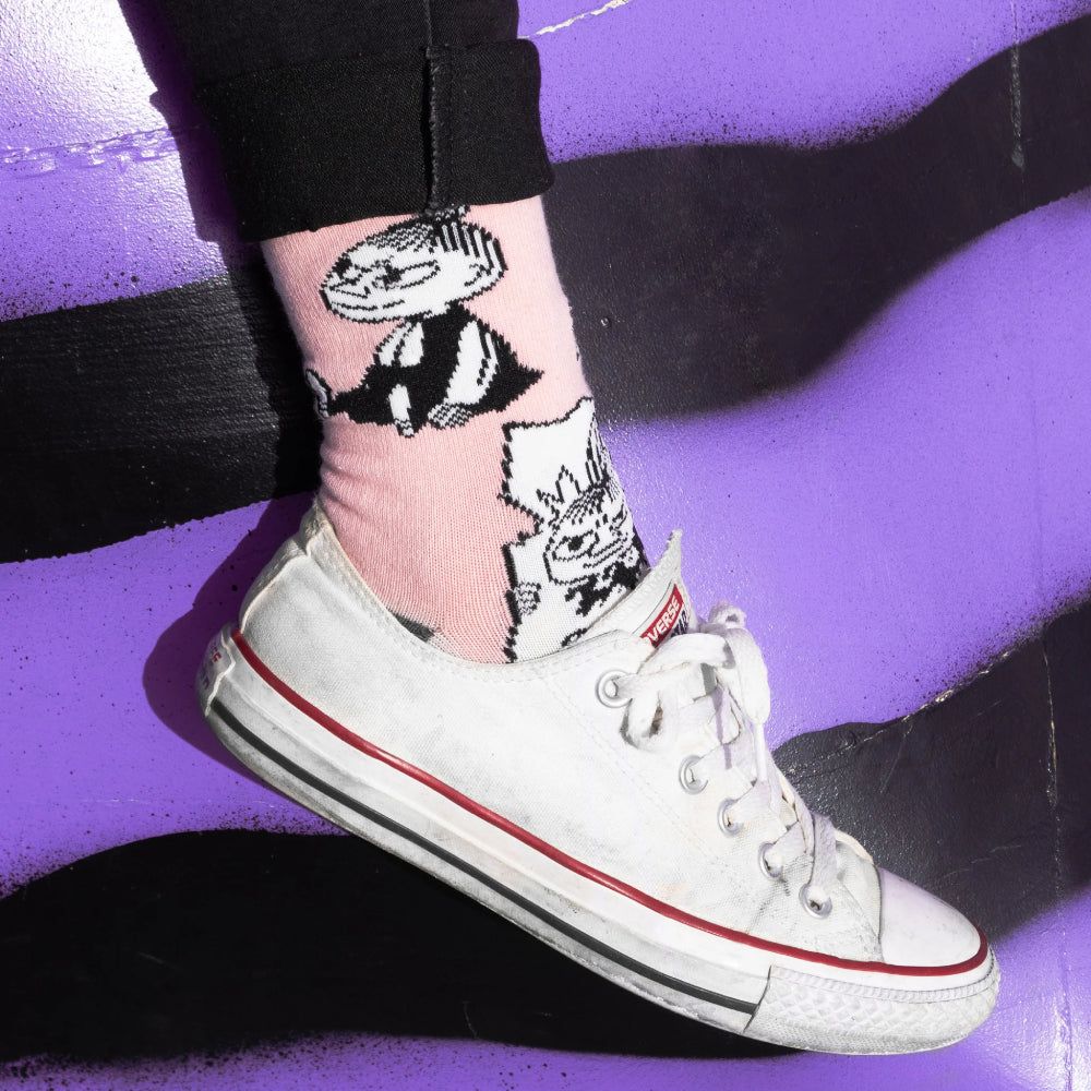 Little My Pranking Socks Pink 36-42 - Nordicbuddies - The Official Moomin Shop
