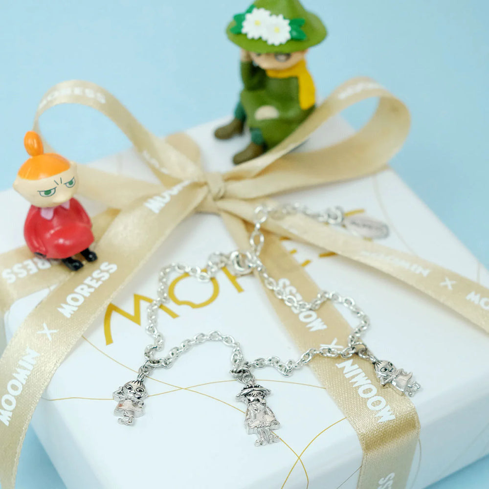 Little My And Snufkin Silver Bracelet - Moress Charms - The Official Moomin Shop