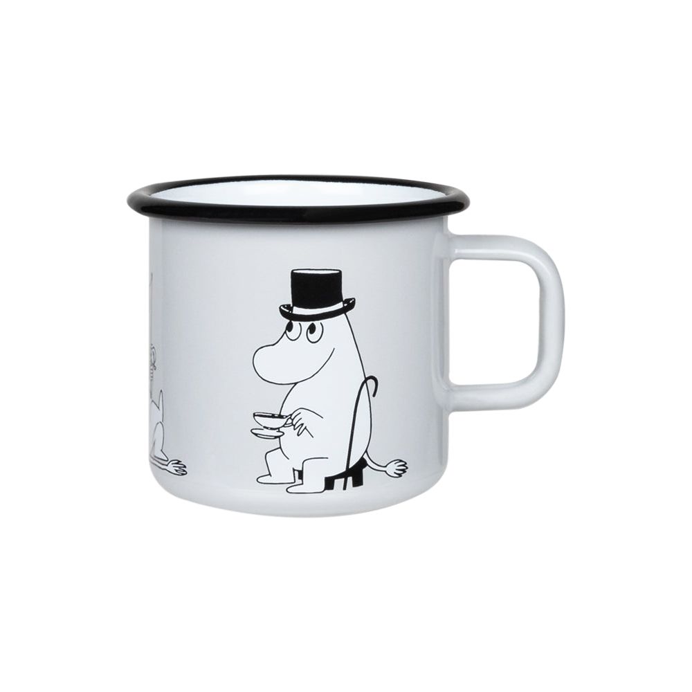 Moominpappa Retro Mug 3,7dl Gray - The Official Moomin Shop