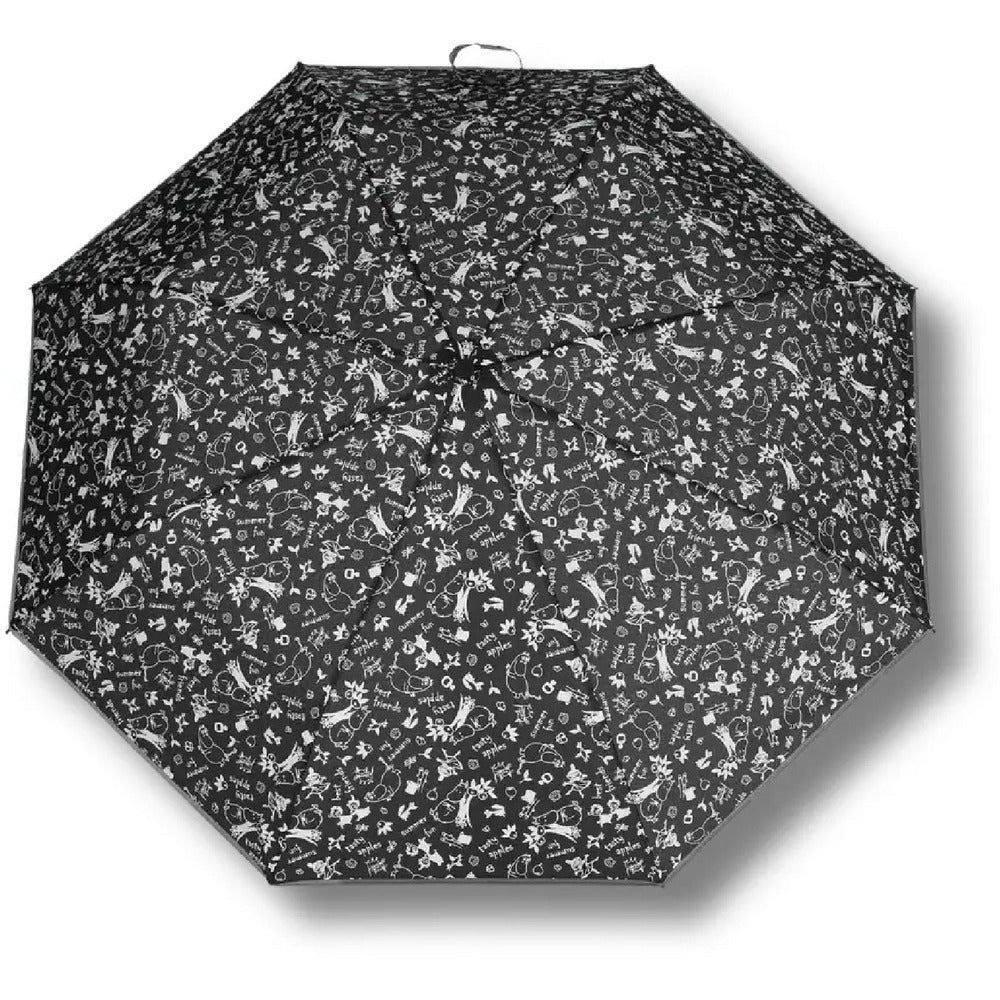 A men's parasol with a stylish border made of natural