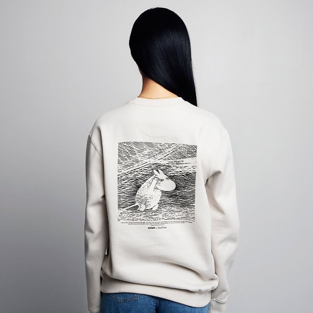 Moomintroll Crewneck College Light beige - Nordicbuddies - The Official Moomin Shop