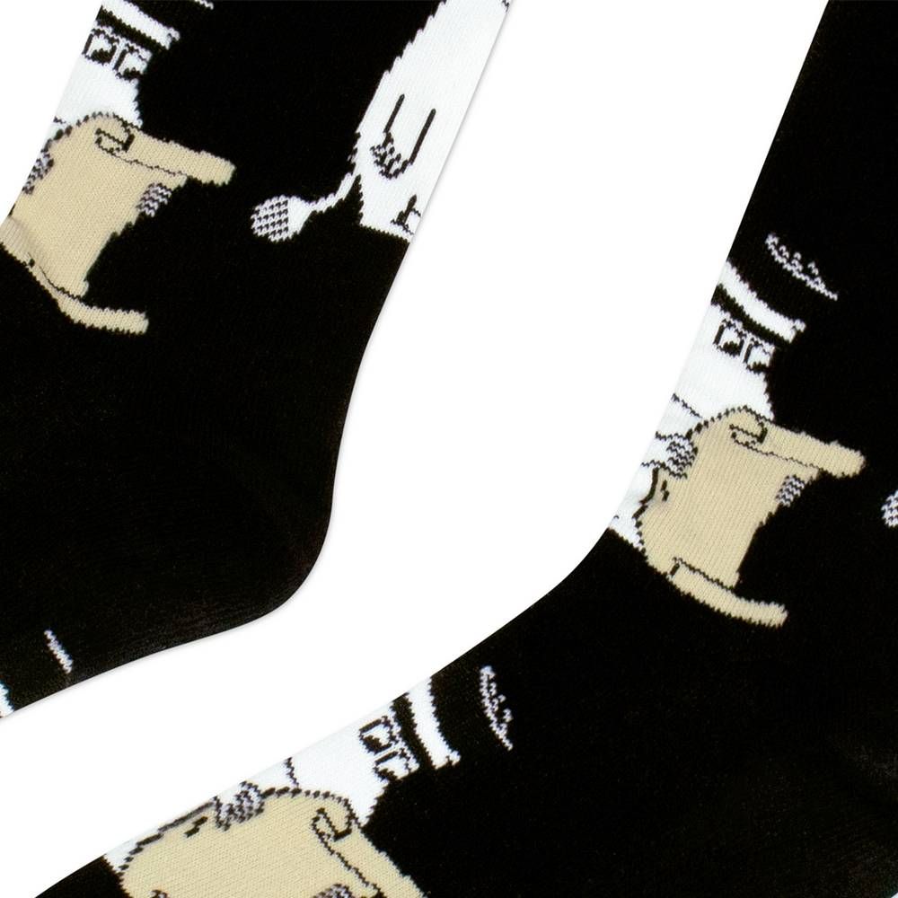 Moominpappa Letter Socks 40-45 Black - The Official Moomin Shop