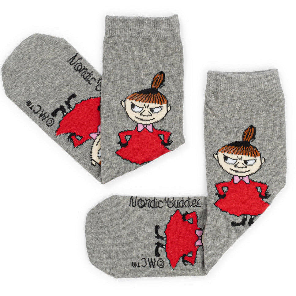 Little My Pranking Grey Socks 36-42 - Nordicbuddies - The Official Moomin Shop