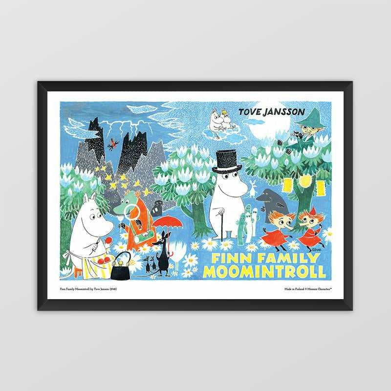Moomin poster - Finn Family Moomintroll (landscape) 70 x 50 cm - The Official Moomin Shop